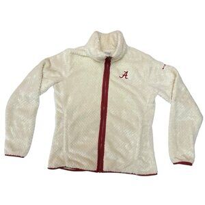 Columbia Alabama Crimson Tide Sherpa Fleece Jacket Womens L Zip